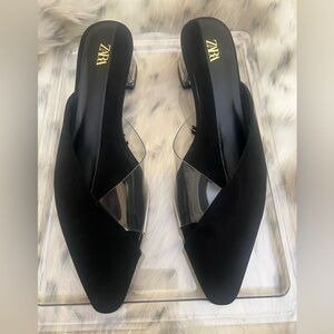 Zara block heel pump